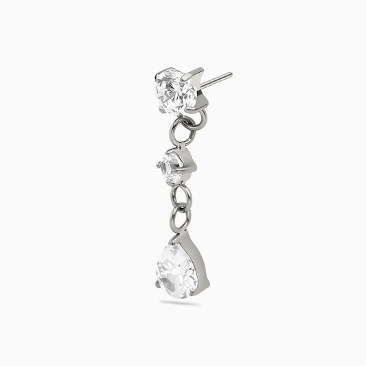 Titanium Threadless Dangle Gem Top