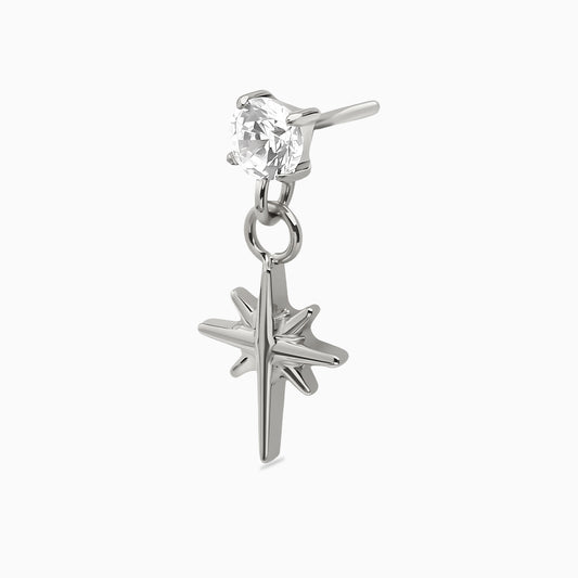 Titanium Threadless Dangle North Star Top
