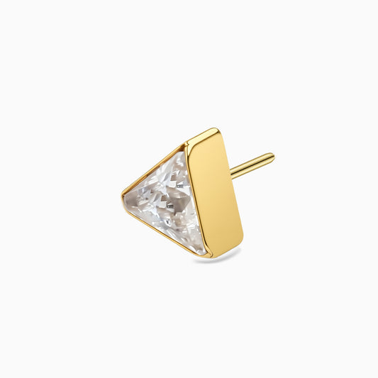 18Kt Gold PVD Titanium Threadless Trillion Bezel Top