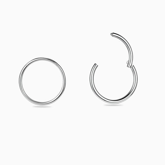 Titanium Hinged Hoop Ring.
