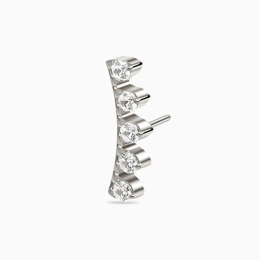 Titanium Threadless Crown Cluster Top