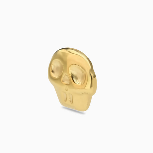 18Kt Gold PVD Titanium Threadless Skull Top