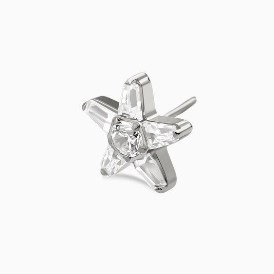 Titanium Threadless Baguette Star Cluster Top