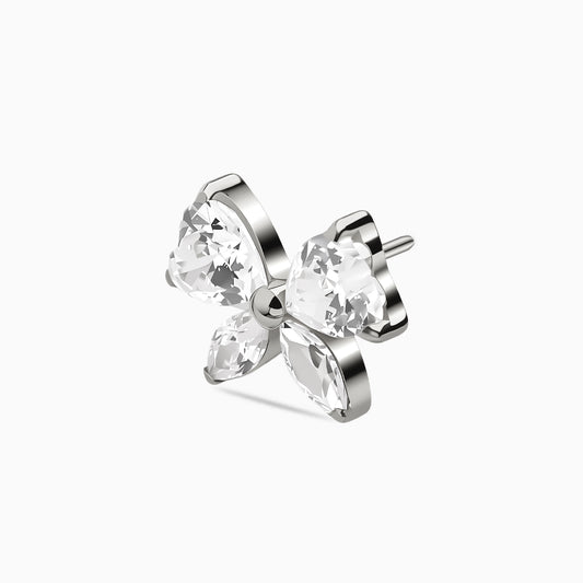 Titanium Threadless Butterfly Cluster Top