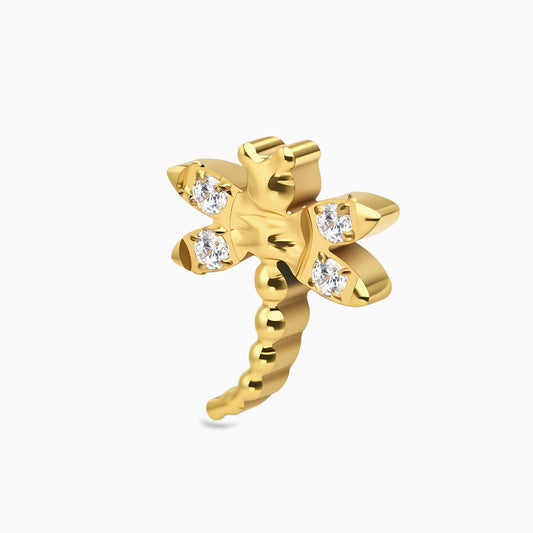 18Kt Gold PVD Titanium Threadless Dragonfly Top
