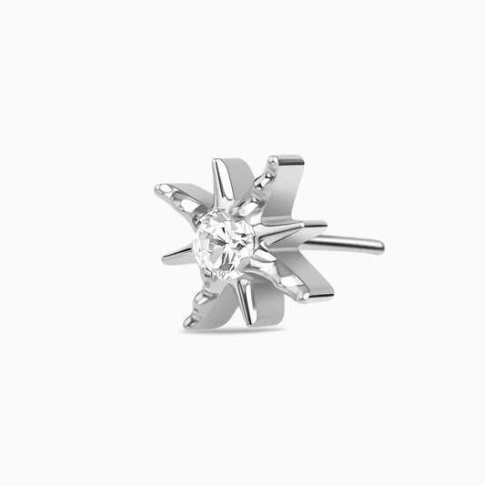 Titanium Threadless Eight-Point Star Gem Top.
