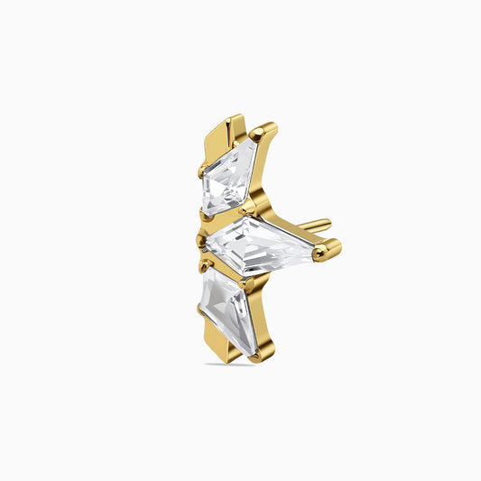 24Kt Gold PVD Titanium Threadless Crown Top