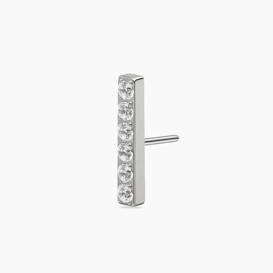 Titanium Threadless 6-Stone Bar Top