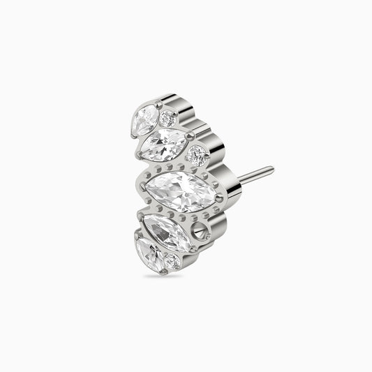 Titanium Threadless Crown Cluster Top.