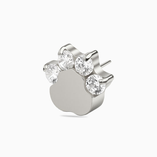 Titanium Threadless Cat Paw Cluster Top