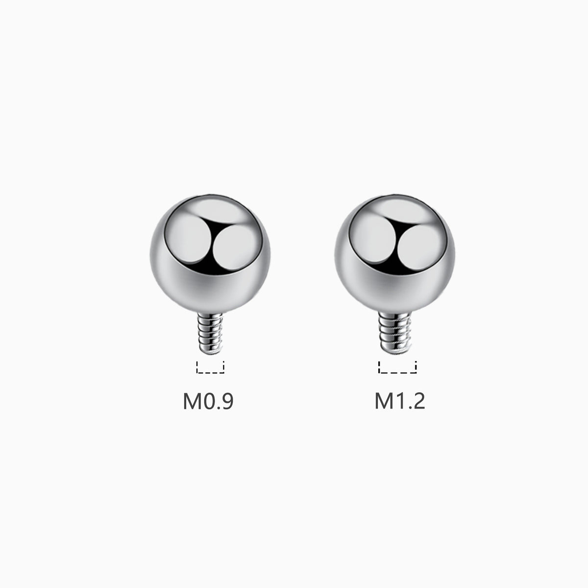Titanium Internally Threaded Ball Top