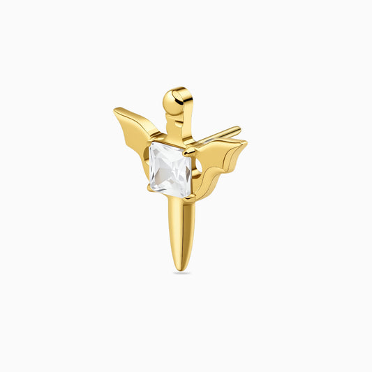 18Kt Gold PVD Titanium Threadless Winged Dagger Top