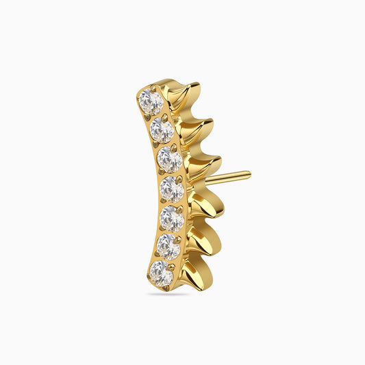 18Kt Gold PVD Titanium Threadless Spike Cluster Top