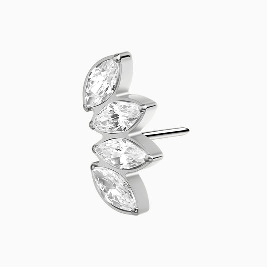 Titanium Marquise Fan Top