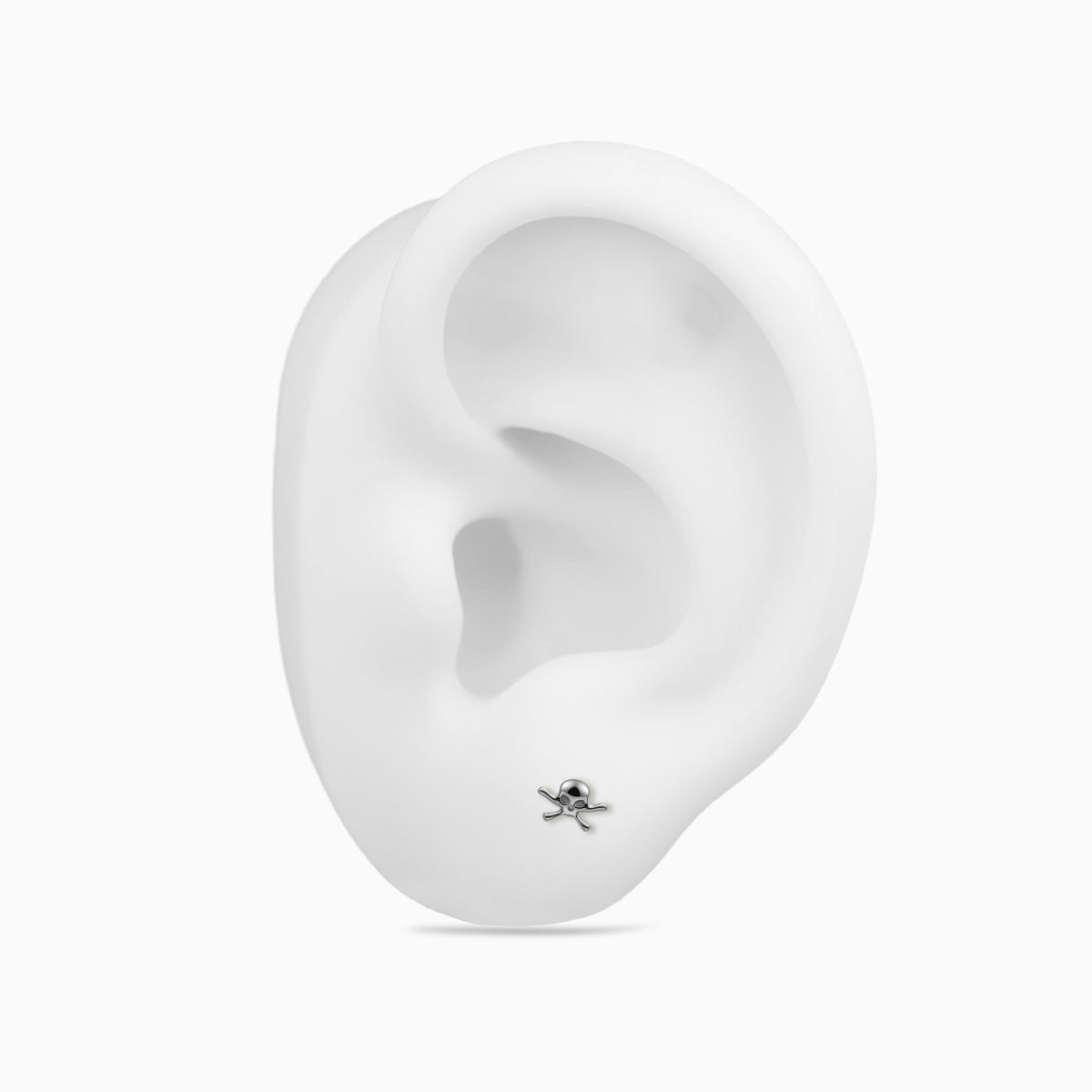 Titanium Internally Threaded Skull and Crossbones Top