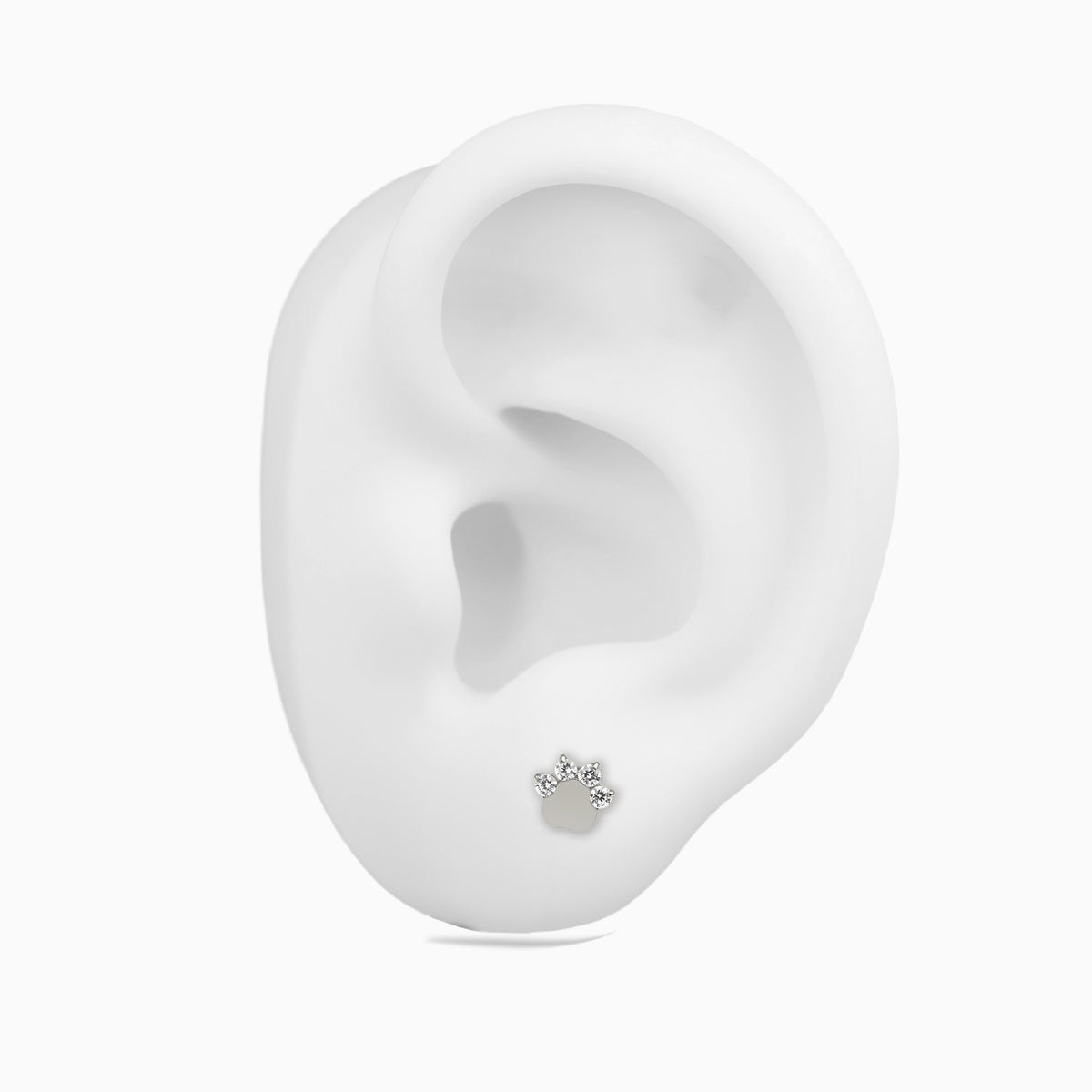 Titanium Threadless Cat Paw Cluster Top