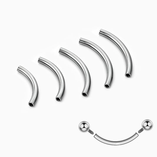 Titanium Internally Threaded Curved Barbell Replacement Component