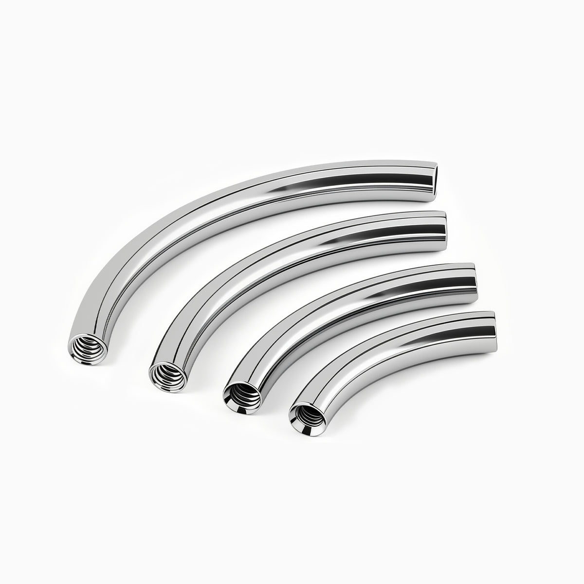 Titanium Internally Threaded Curved Barbell Replacement Component