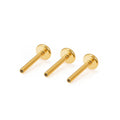 ASTM F136 Titanium Internally Threaded Flat Back Piercing Post – 1.0mm / 1.2mm (16G / 18G) | 4–14mm Length