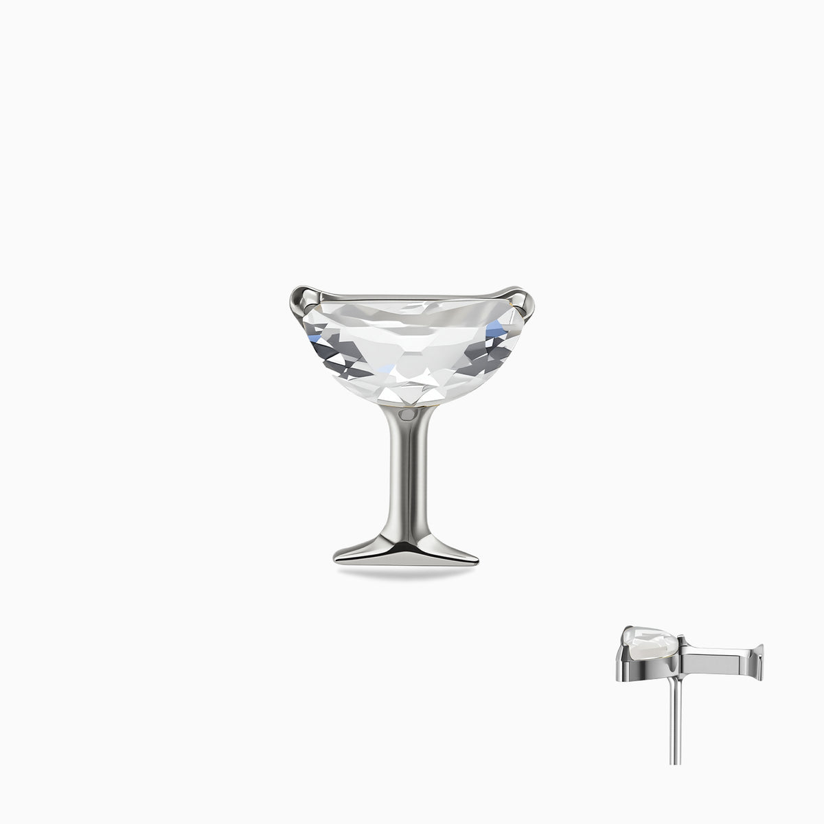 Titanium Threadless Cocktail Glass Top