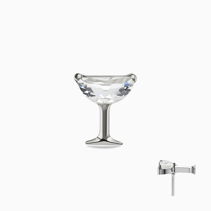 Titanium Threadless Cocktail Glass Top