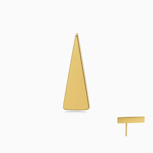 18Kt Gold PVD Titanium Threadless Triangular Spike Top