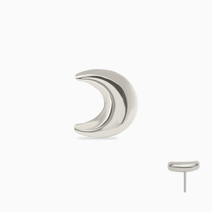 Titanium Threadless Crescent Moon Top.