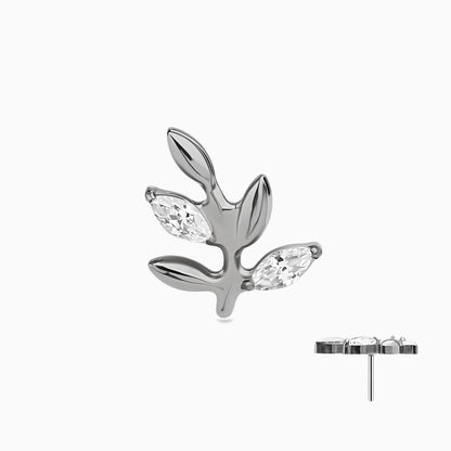 Titanium Threadless Leaf Top