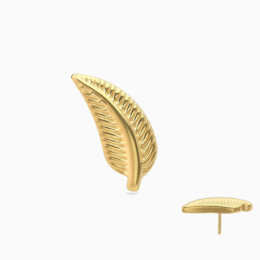18Kt Gold PVD Titanium Threadless Leaf Top