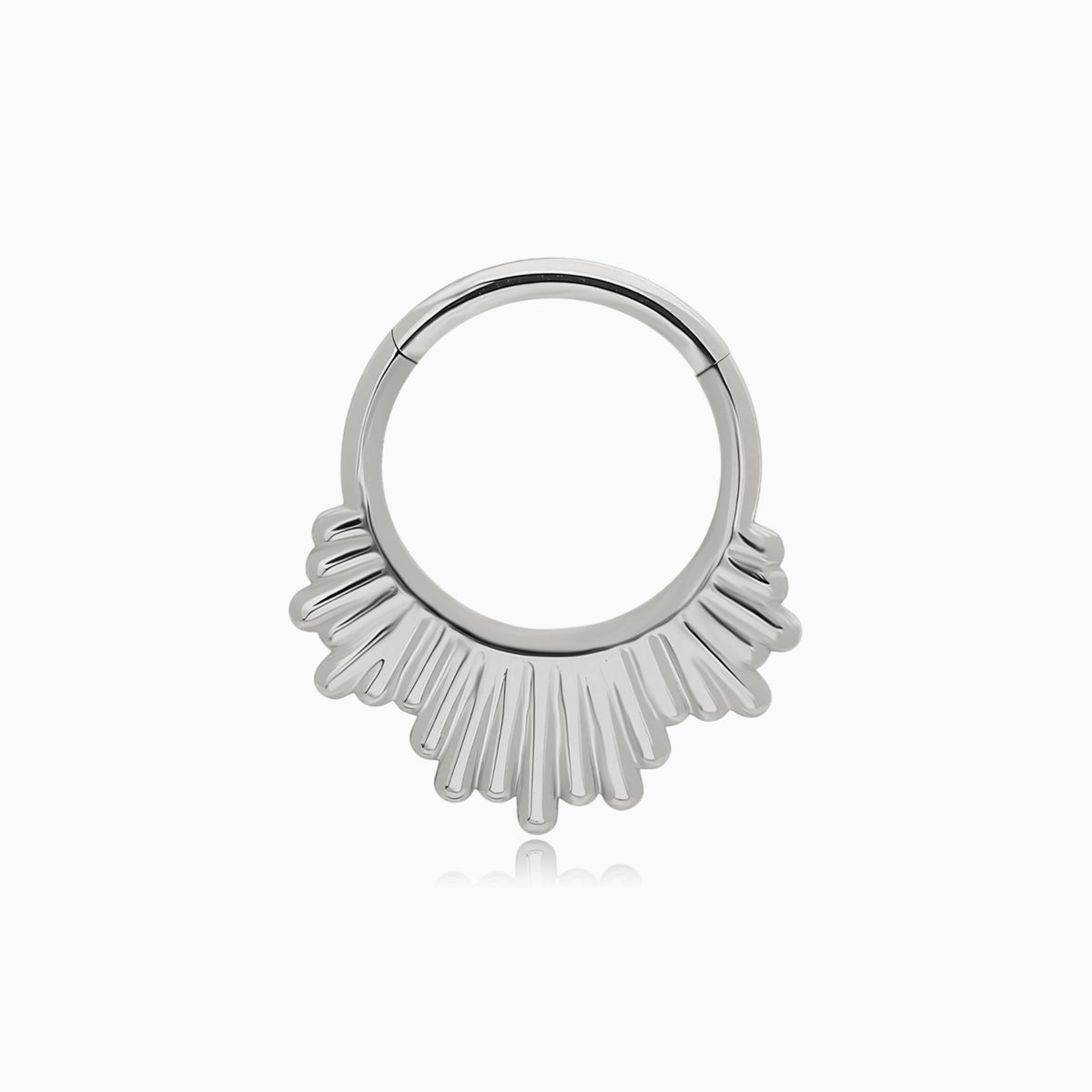 Titanium Sunburst Front Facing Hinged Segment Clicker