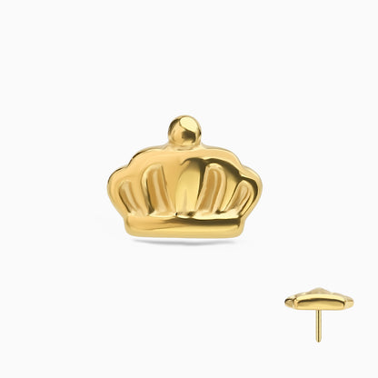 18Kt Gold PVD Titanium Threadless Crown Top