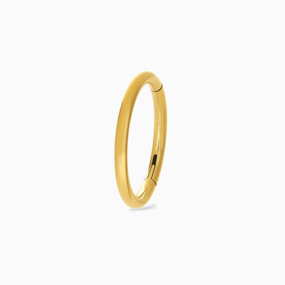 18Kt Gold PVD Titanium Hinged Hoop Ring.