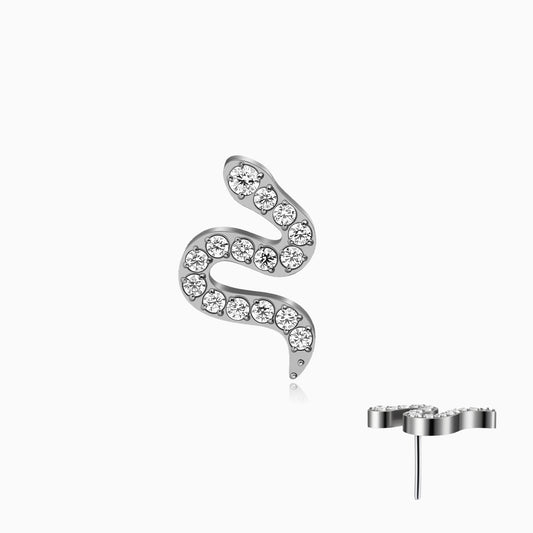 Titanium Threadless Paved Snake Top