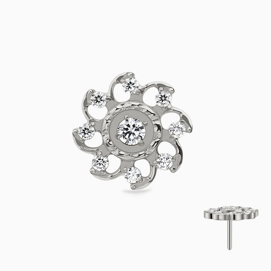 Titanium Threadless Swirl Cluster Top