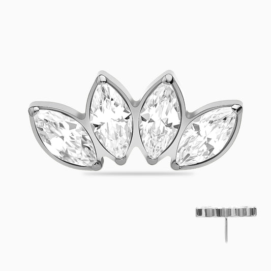 Titanium Marquise Fan Top