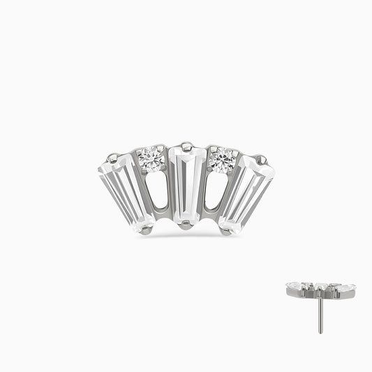 Titanium Threadless Fan Cluster Top