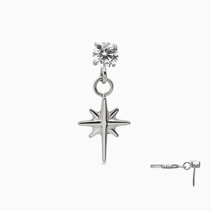 Titanium Threadless Dangle North Star Top