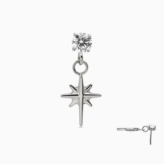 Titanium Threadless Dangle North Star Top