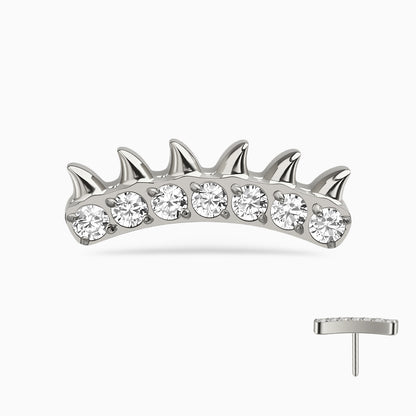 Titanium Threadless Spike Cluster Top