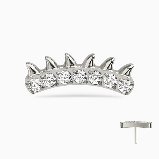 Titanium Threadless Spike Cluster Top