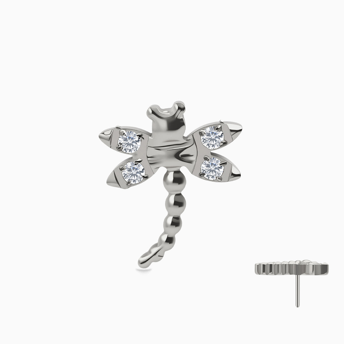 Titanium Threadless Dragonfly Top