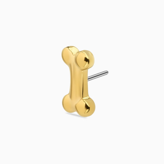 18Kt Gold PVD Titanium Threadless Bone Top