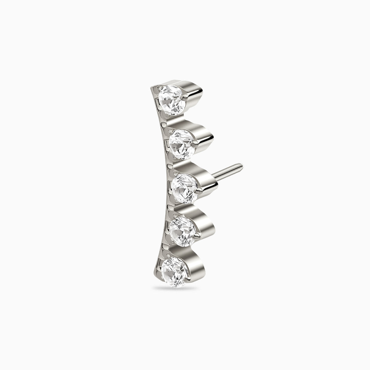 Titanium Threadless Crown Cluster Top