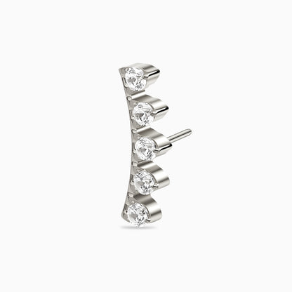 Titanium Threadless Crown Cluster Top