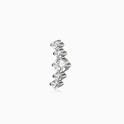 Titanium Internally Threaded 5-CZ Curved Cluster Top