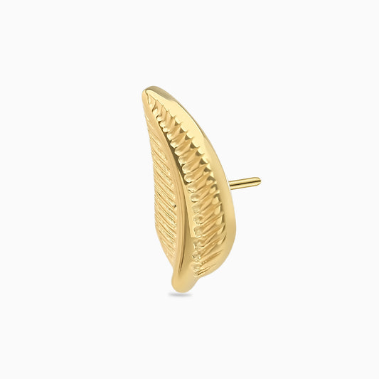 18Kt Gold PVD Titanium Threadless Leaf Top