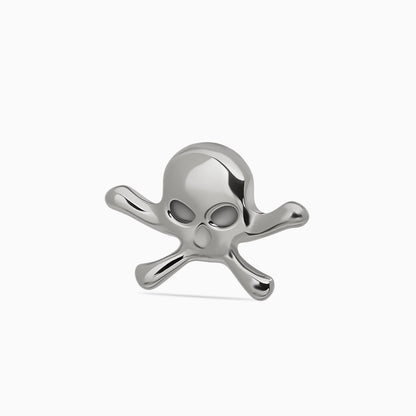 Titanium Internally Threaded Skull and Crossbones Top