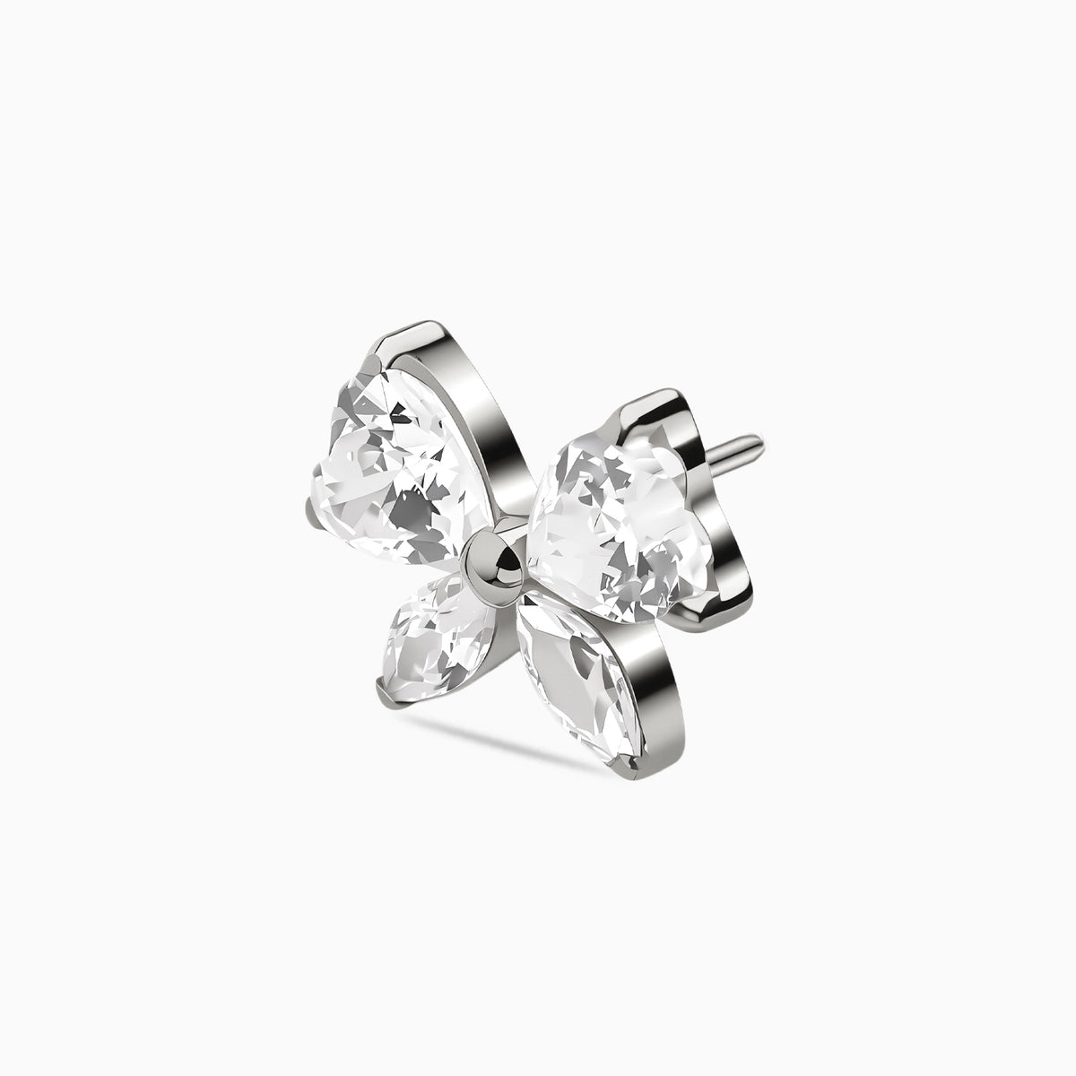 Titanium Threadless Butterfly Cluster Top