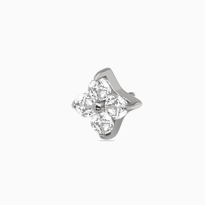 Titanium Internally Threaded 4-CZ Flower Top