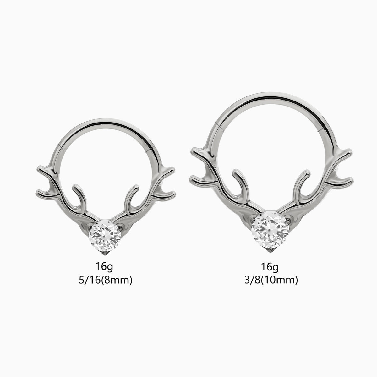 Titanium Antler Front Facing Hinged Clicker